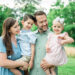 Family of four outdoor portrait at The Holmstead Studio, Knoxville